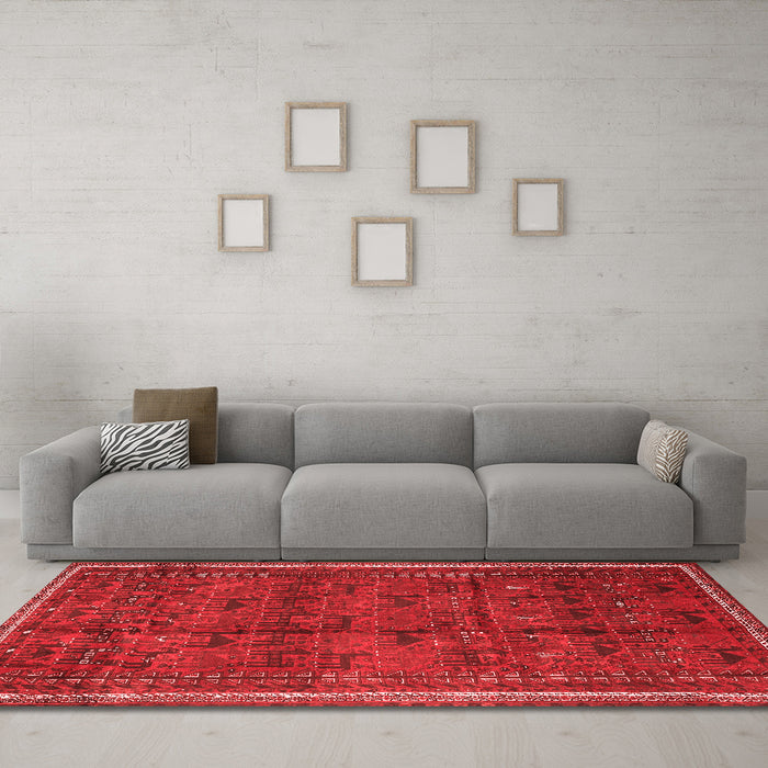 Traditional Red Washable Rugs