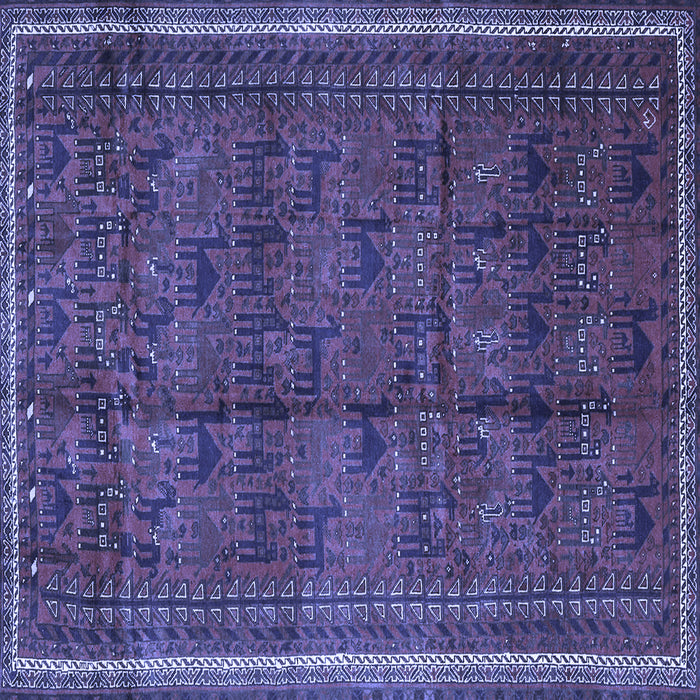 Square Persian Blue Traditional Rug, tr4388blu