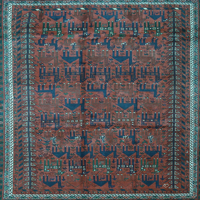Square Persian Light Blue Traditional Rug, tr4388lblu