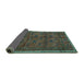 Sideview of Persian Turquoise Traditional Rug, tr4388turq