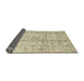 Sideview of Traditional Khaki Gold Persian Rug, tr4389