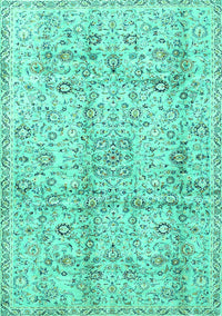 Persian Turquoise Traditional Rug, tr4389turq