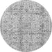 Machine Washable Persian Gray Traditional Rug, wshtr4389gry