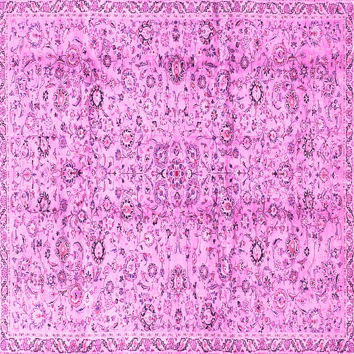 Square Persian Pink Traditional Rug, tr4389pnk