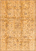 Serging Thickness of Machine Washable Persian Orange Traditional Area Rugs, wshtr4389org