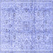 Square Persian Blue Traditional Rug, tr4389blu