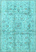 Machine Washable Persian Light Blue Traditional Rug, wshtr4389lblu