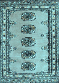 Southwestern Light Blue Country Rug, tr438lblu