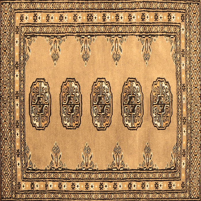 Square Southwestern Brown Country Rug, tr438brn