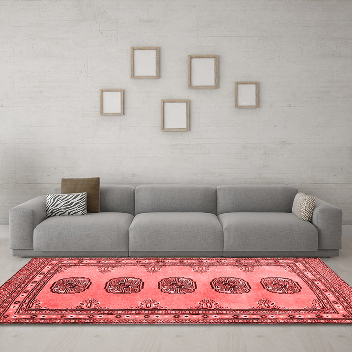 Country Red Washable Rugs