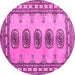 Round Southwestern Pink Country Rug, tr438pnk