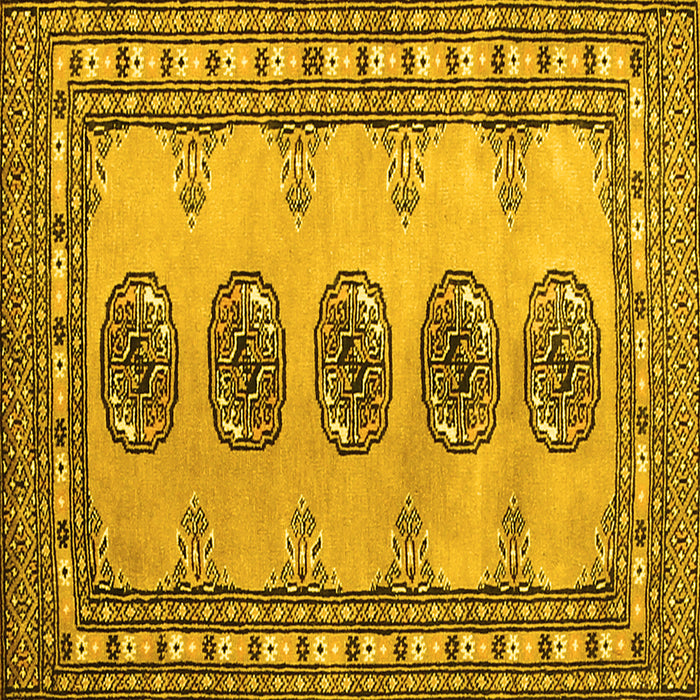 Square Southwestern Yellow Country Rug, tr438yw