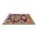 Sideview of Machine Washable Traditional Sepia Brown Rug, wshtr4390