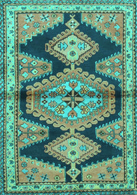 Persian Turquoise Traditional Rug, tr4390turq