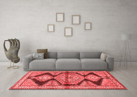 Machine Washable Persian Red Traditional Rug, wshtr4390red