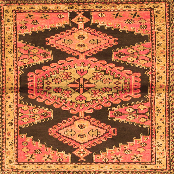 Serging Thickness of Persian Orange Traditional Rug, tr4390org