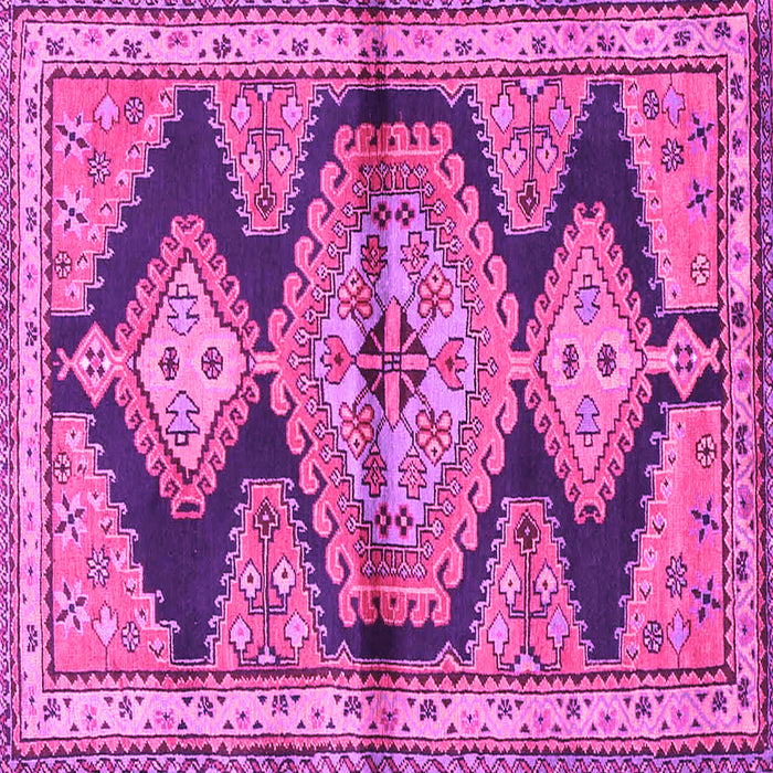 Square Machine Washable Persian Pink Traditional Rug, wshtr4390pnk