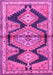 Machine Washable Persian Pink Traditional Rug, wshtr4390pnk