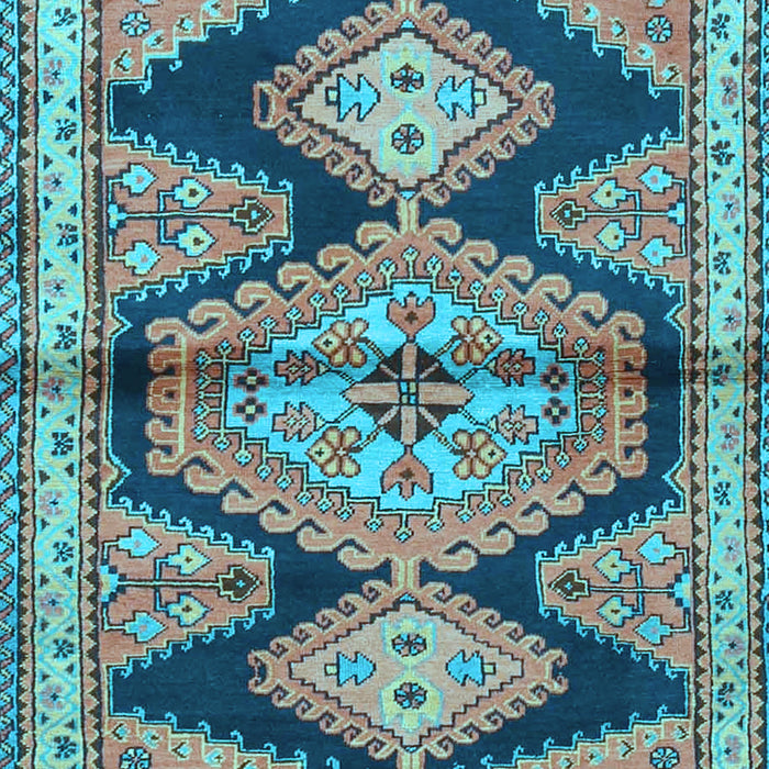 Machine Washable Persian Light Blue Traditional Rug, wshtr4390lblu