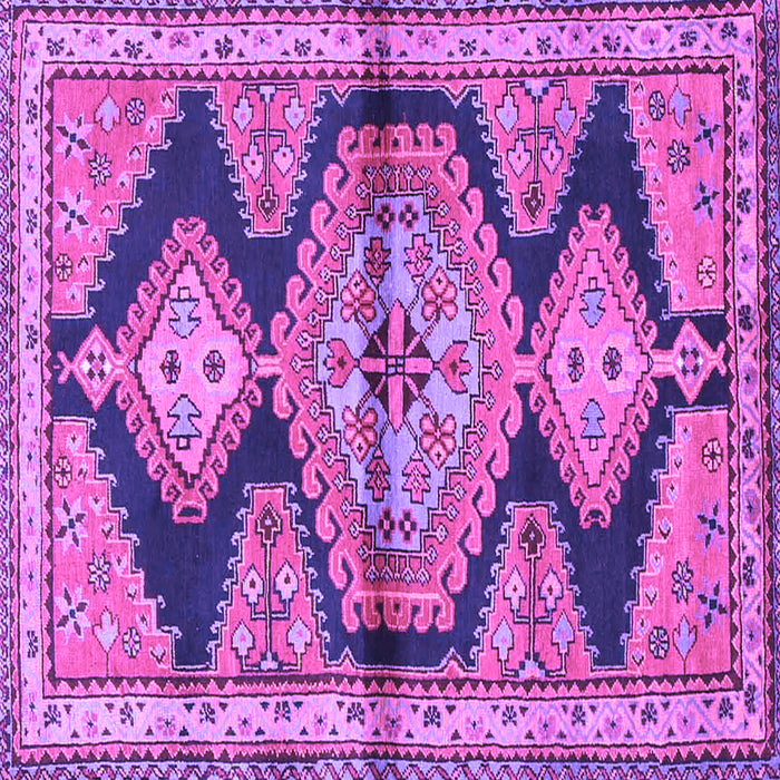 Square Machine Washable Persian Purple Traditional Area Rugs, wshtr4390pur