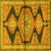 Square Persian Yellow Traditional Rug, tr4390yw