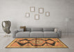 Machine Washable Persian Brown Traditional Rug in a Living Room,, wshtr4390brn