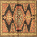 Square Machine Washable Persian Brown Traditional Rug, wshtr4390brn