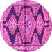 Round Persian Pink Traditional Rug, tr4390pnk