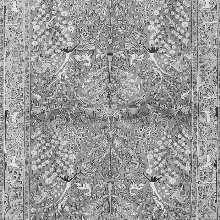 Serging Thickness of Machine Washable Animal Gray Traditional Rug, wshtr4391gry