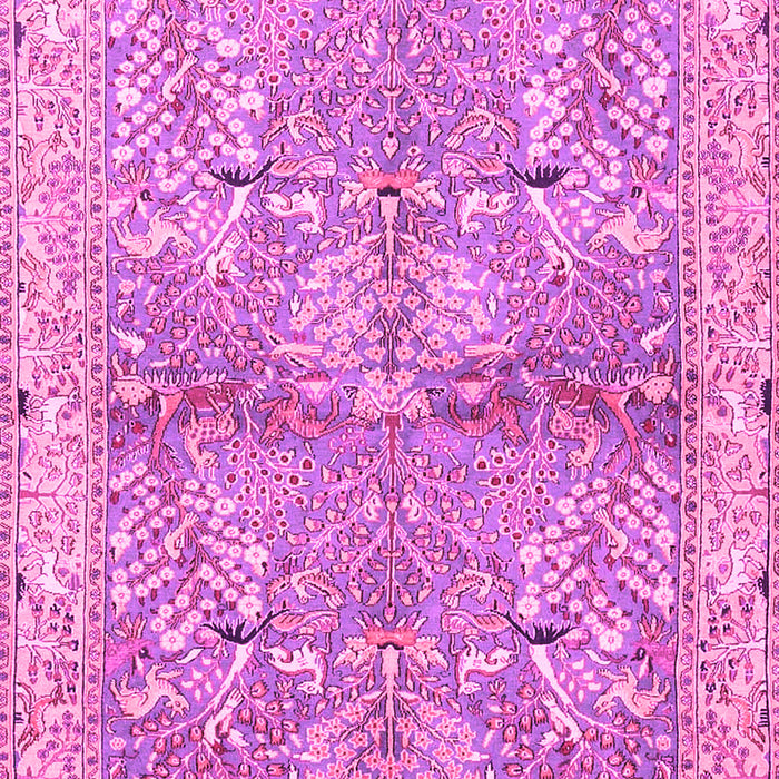 Machine Washable Animal Pink Traditional Rug, wshtr4391pnk