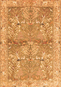 Animal Orange Traditional Rug, tr4391org