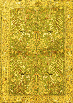 Animal Yellow Traditional Rug, tr4391yw