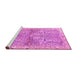 Sideview of Machine Washable Animal Pink Traditional Rug, wshtr4391pnk