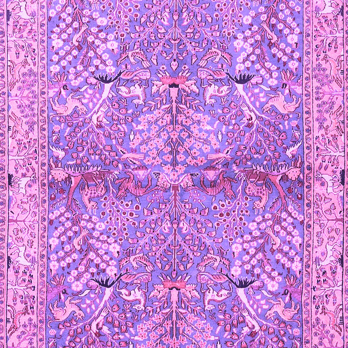 Machine Washable Animal Purple Traditional Area Rugs, wshtr4391pur