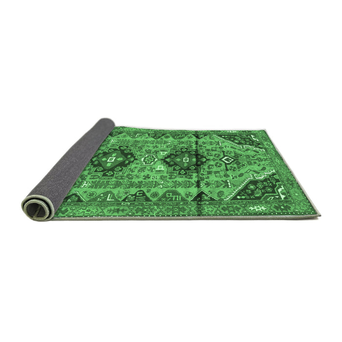 Sideview of Persian Emerald Green Traditional Rug, tr4392emgrn