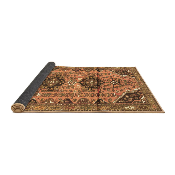 Sideview of Persian Brown Traditional Rug, tr4392brn