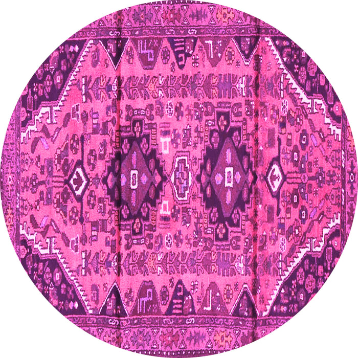 Round Persian Pink Traditional Rug, tr4392pnk