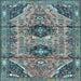 Square Persian Light Blue Traditional Rug, tr4392lblu
