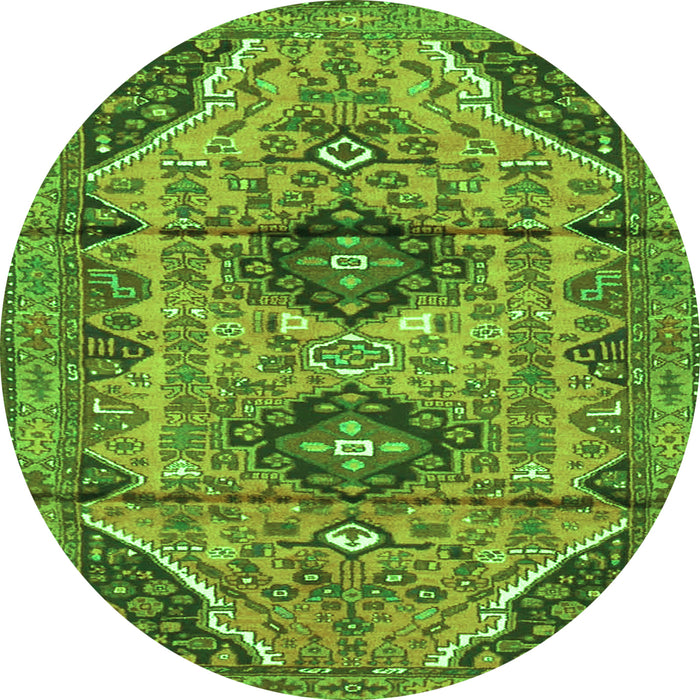 Machine Washable Persian Green Traditional Area Rugs, wshtr4392grn