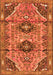 Serging Thickness of Machine Washable Persian Orange Traditional Area Rugs, wshtr4392org