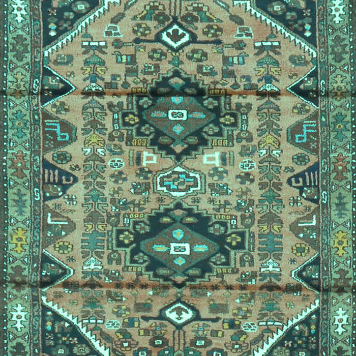 Machine Washable Persian Turquoise Traditional Area Rugs, wshtr4392turq