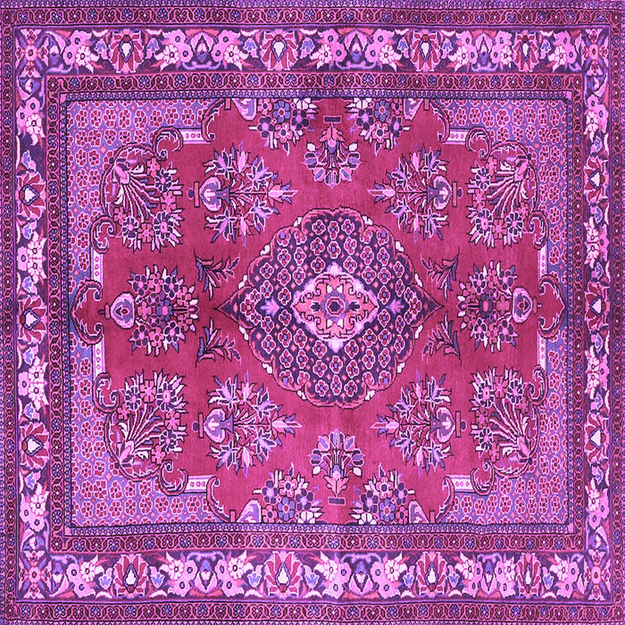 Square Medallion Purple Traditional Rug, tr4393pur