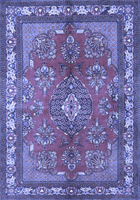 Medallion Blue Traditional Rug, tr4393blu