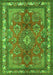 Medallion Green Traditional Rug, tr4393grn