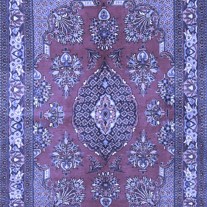 Medallion Blue Traditional Rug, tr4393blu