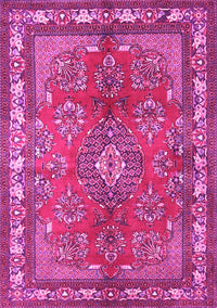 Medallion Pink Traditional Rug, tr4393pnk