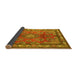 Sideview of Medallion Yellow Traditional Rug, tr4393yw