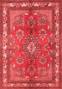 Medallion Red Traditional Rug, tr4393red