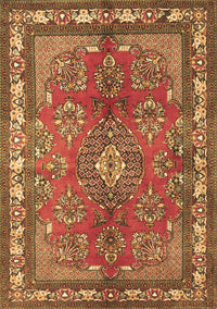 Medallion Brown Traditional Rug, tr4393brn