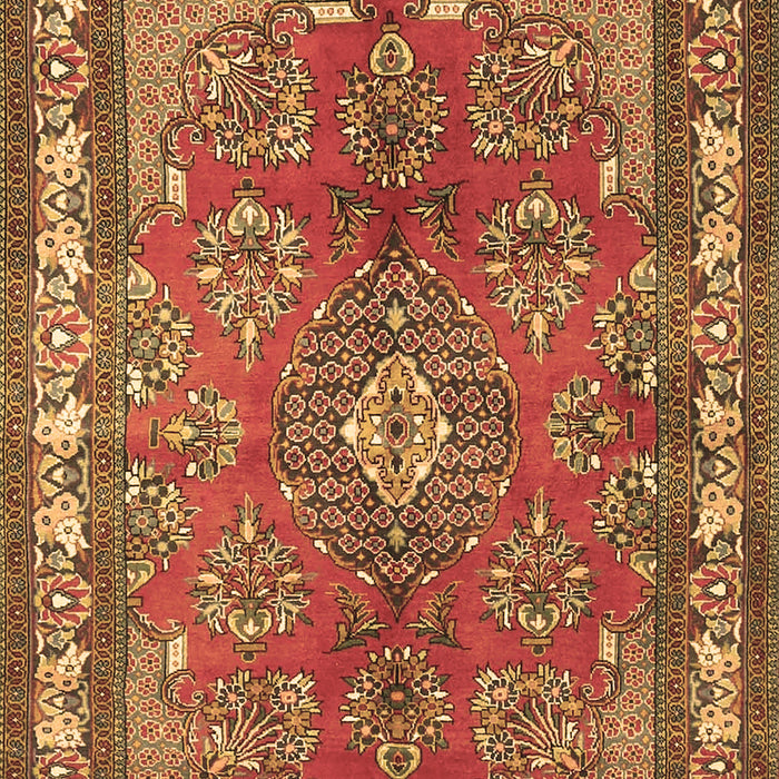 Medallion Brown Traditional Rug, tr4393brn